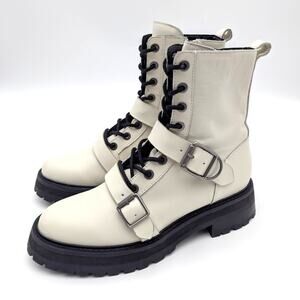 Dolce Vita Ronson Lace-Up Ankle Boot Women's Off White Size US8 EU38.5